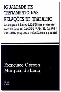 Igualdade de tratamento nas relações trabalho - 1 ed./1997